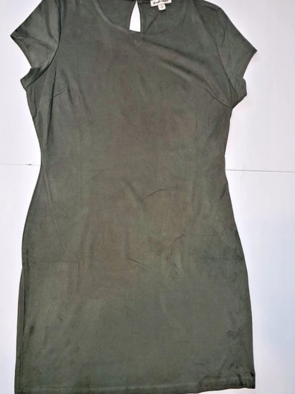 Mini Short Sleeve Dress in Green Size Large